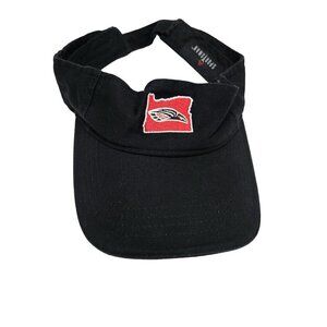 Southern Oregon University SOU The Raisers Sportsman Black Visor Hook Loop Strap